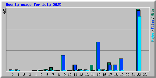 Hourly usage for July 2025